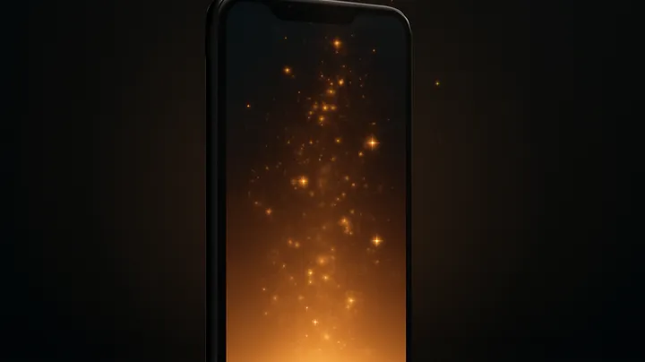 5666BAT COM Modern phone with glowing screen